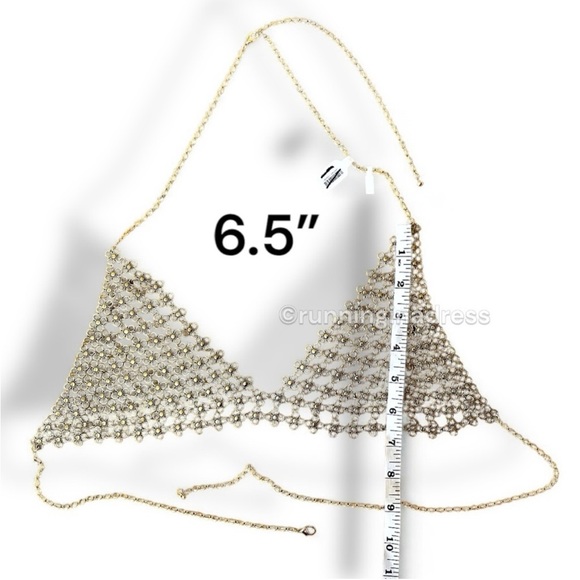 NWT Free People Schools Out Body Chain In Gold - Picture 16 of 16